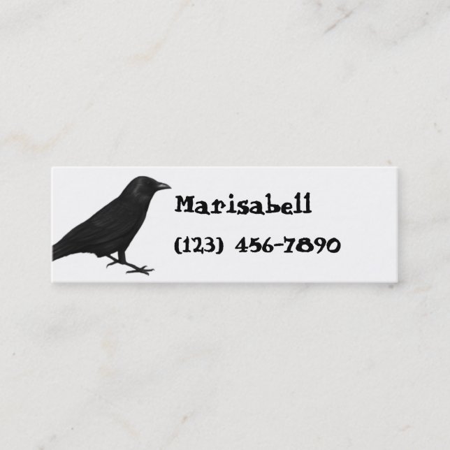 Carte maigre gothique de profil de Raven (Devant)