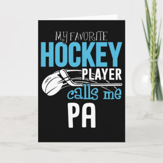 Carte Maillot cadeau de hockey Mon joueur préféré m'appe