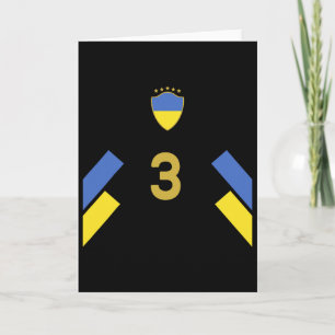 Carte Maillot de foot de l'Ukraine - Numéro de foot du d