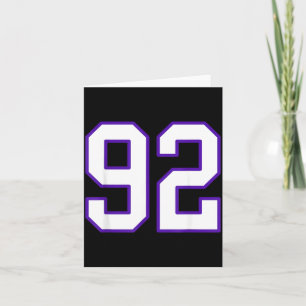 Carte Maillot de joueur blanc et violet numéro 92 Unifor