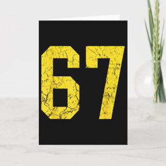 Carte Maillot de joueur Uni numéro 67 en or brillant en 