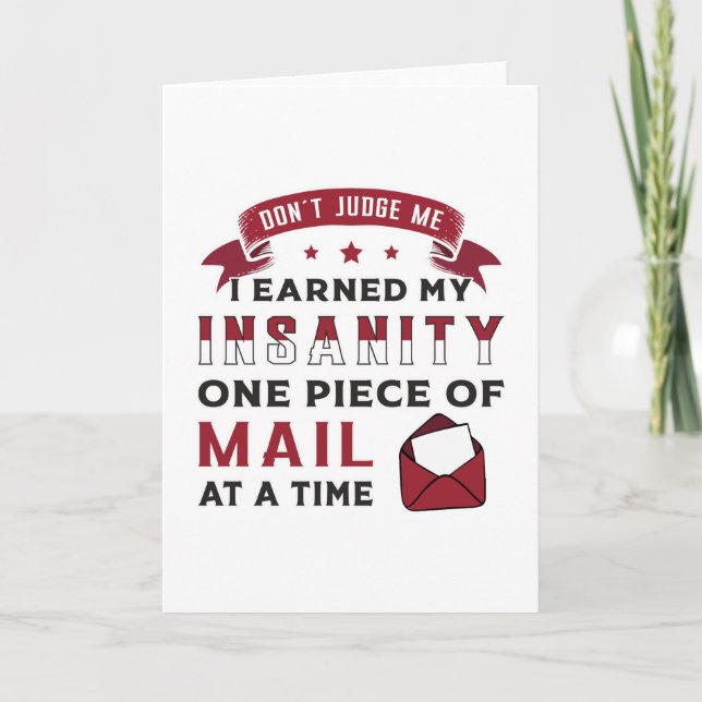 Carte Mailman Day Postman Post Offre d'emploi Idée cadea (Devant)