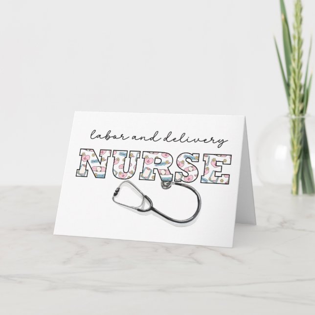 Carte Main-d'oeuvre et prestation INFIRMIÈRE Jour de l'a (Devant)