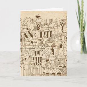 Carte Main Londres tirée sur vieux papier