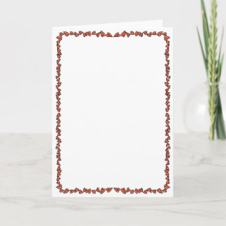 Carte Main tirée jolie amour Coeur Doodle Bordure