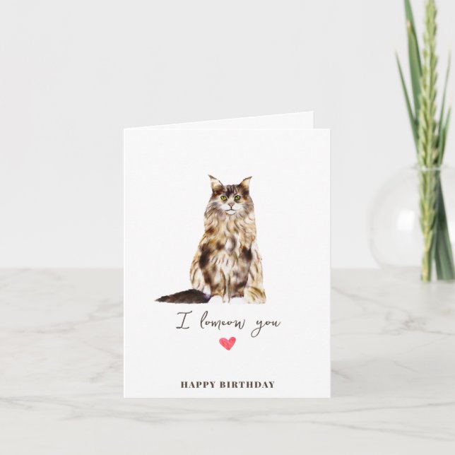 Carte Maine Coon Chat Maman Papa Animaux de famille Anni (Devant)