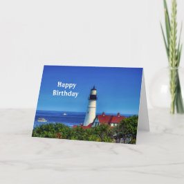 Carte Maine Portland Head Light Photo Anniversaire