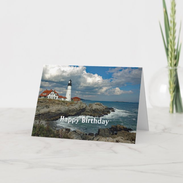 Carte Maine Portland Head Lighthouse Photo Anniversaire (Devant)