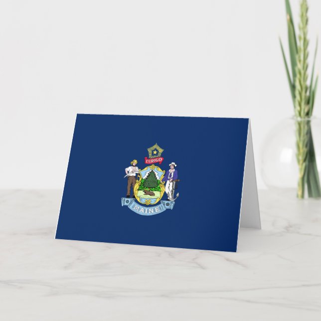 Carte Mainer Flag, Flag of Maine (Devant)
