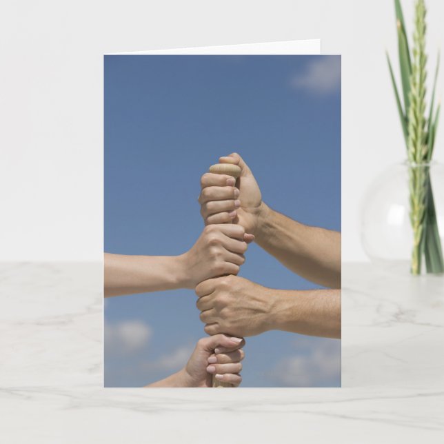 Carte Mains de l'équipe sur chaume (Devant)