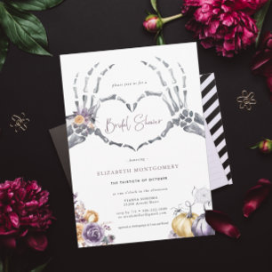 Carte Mains de squelette   Fête des mariées d'Halloween