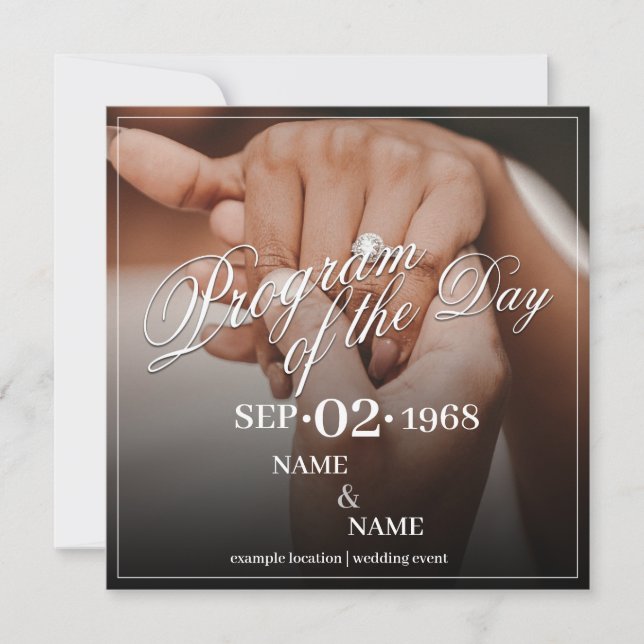 Carte Mains d'un couple de mariage de couleur avec annea (Devant)