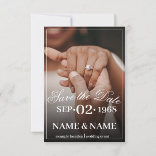 Carte Mains d'un couple de mariage de couleur avec annea