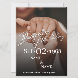 Carte Mains d'un couple Mariage coloré avec anneau