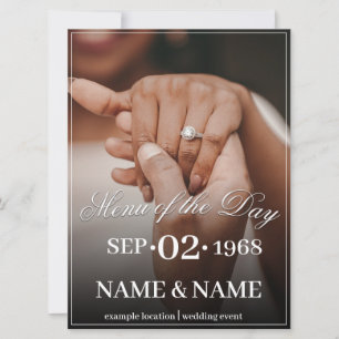 Carte Mains d'un couple Mariage coloré avec anneau