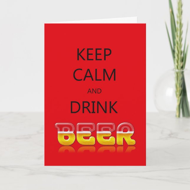 Carte Maintenez bière calme et de boissons (Devant)