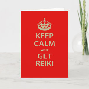 Carte Maintenez calme et obtenez Reiki