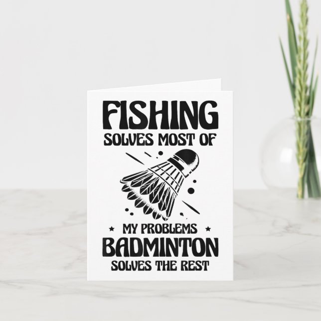 Carte Mais Dans Ma Tête Je Joue À Badminton Player Shutt (Devant)