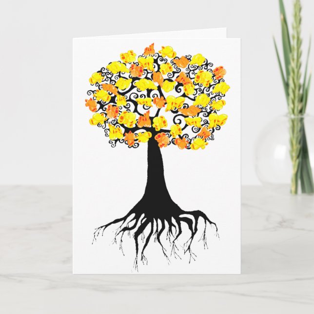 Carte Maïs éclaté sautant sur l'abricotier (Devant)