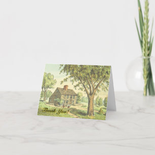 Carte Maison à l'ancienne, "Merci" !