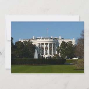 Carte Maison Blanche de Noël pour les vacances Washingto