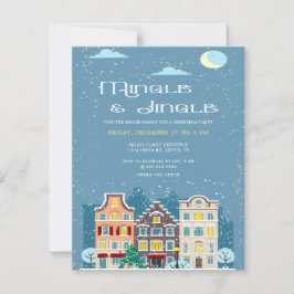 Carte Maison de Noël se mêler et jingler fête de vacance