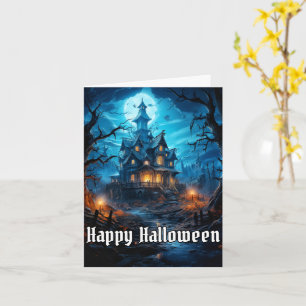 Carte Maison déplaisante hantée Happy Halloween