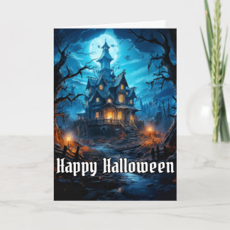 Carte Maison déplaisante hantée Happy Halloween