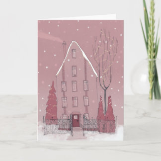 Carte Maison d'hiver