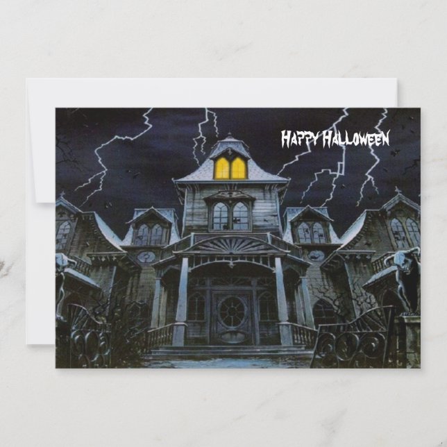 Carte Maison hantée d'Halloween (Devant)