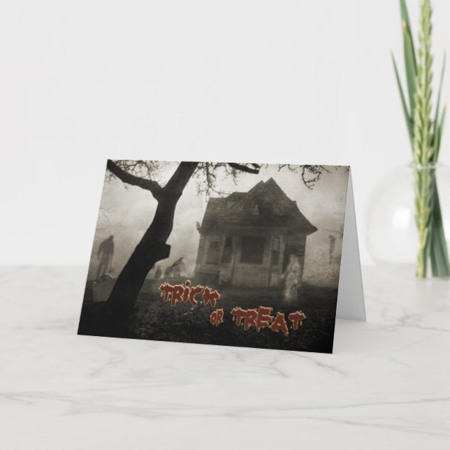 Carte Maison hantée d'Halloween (Devant)
