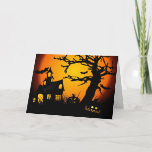 Carte Maison hantée Halloween