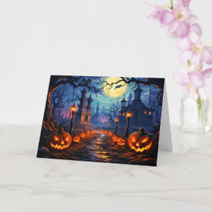 Carte Maison mystérieuse et hantée - Happy Halloween