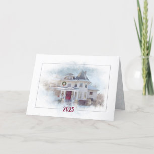 Carte Maison victorienne Noël 2024