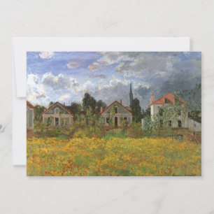Carte Maisons à Argenteuil par Claude Monet, Art Vintage