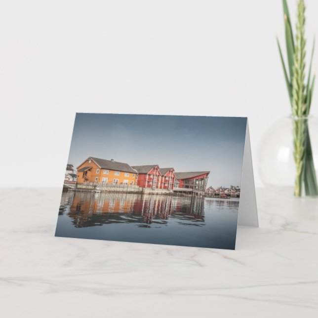 Carte Maisons colorées norvégiennes (Devant)