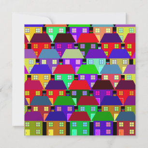 CARTE MAISONS COMMUNAUTÉ MAISON COLORÉE 