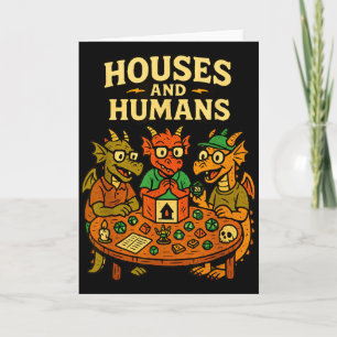 Carte Maisons Et Humains Drôle De Rpg Geek Nerd Gamers H