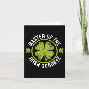 Carte Maître de l'au revoir irlandais St Patrick's Day 