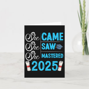Carte Maîtrise Elle Est Venue Voir Maîtrise 2025 Filles 