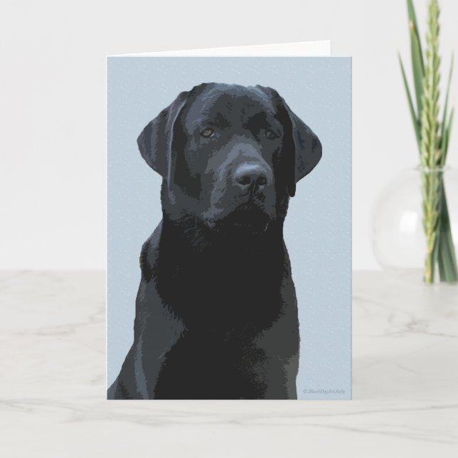 Carte Majestic - Black Dog Art - Black Labrador (Devant)