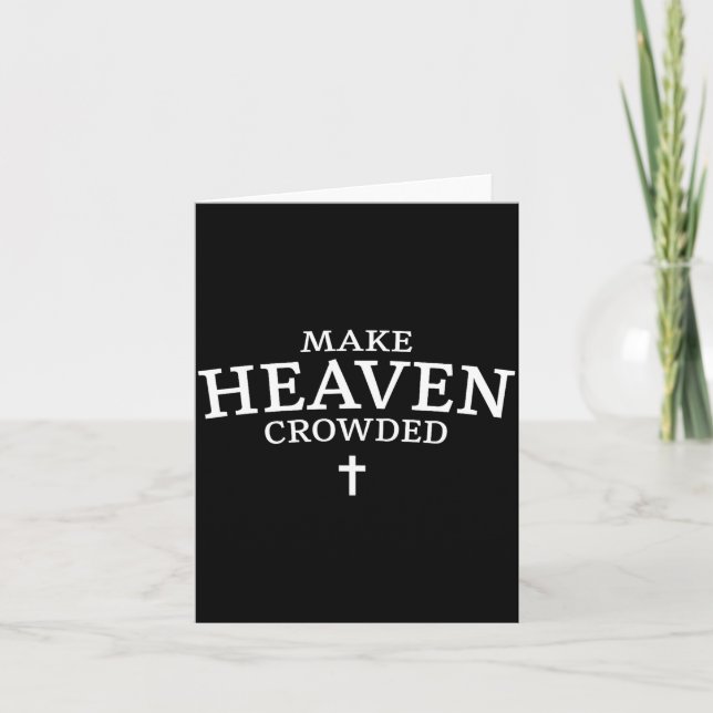 Carte Make Heaven Crowded Cross - Minimalist Christian R (Devant)