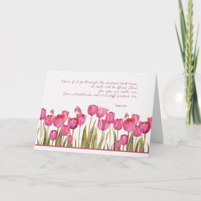 Carte malade du cancer d'encouragement, chrétien (Devant)