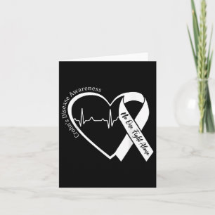 Carte Maladie de Crohns Coeur soutien de Ribbon violet C