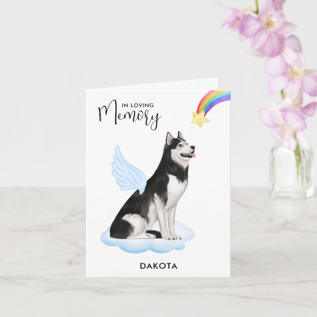 Carte Malamute Angel Chien de l'Alaska Perdre la sympath (Orchidée)