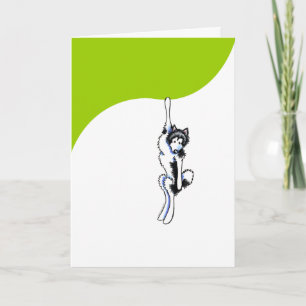 Carte Malamute d'Alaska collant