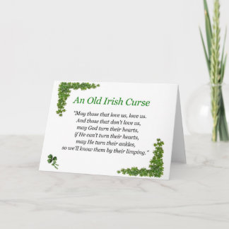 Carte malédiction d'Irlandais