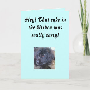 Carte Malentendu sur le gâteau d'anniversaire