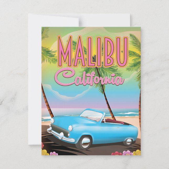Carte Malibu Californie (Devant)