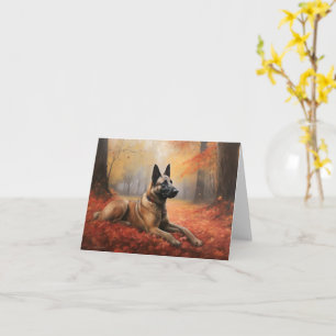Carte Malinoi belge en automne Leaves Fall Inspire